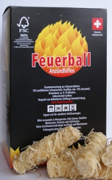 Feuerball Karton Box 600 g, Anzündhilfe